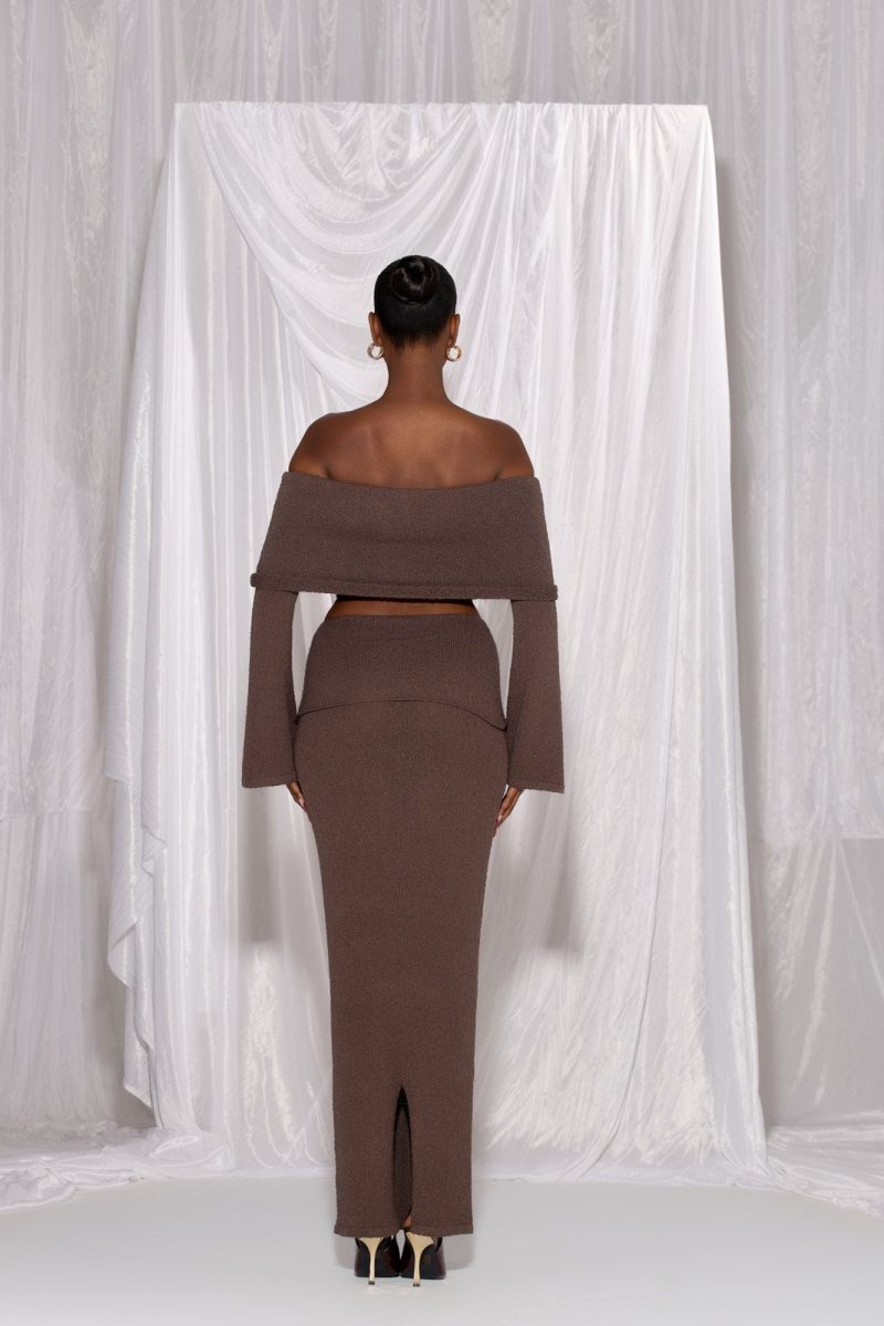 YASMIN BOUCLE KNIT CO-ORD | CHOCOLATE - Image 5