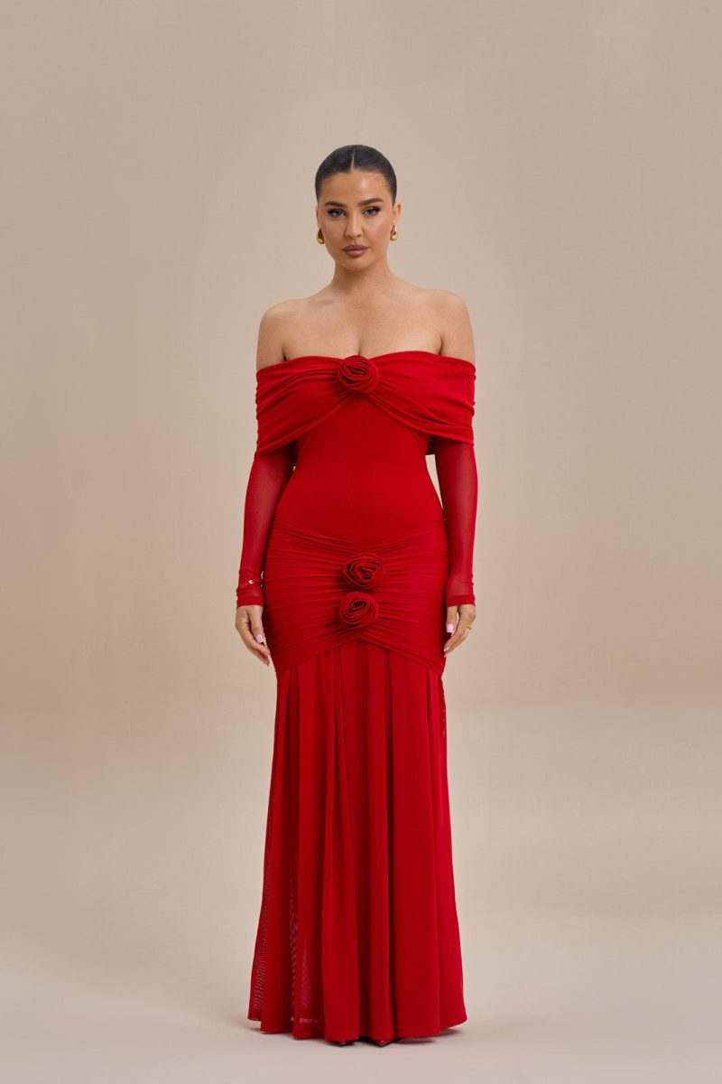 VIVIENNE BARDOT MAXI DRESS | RED