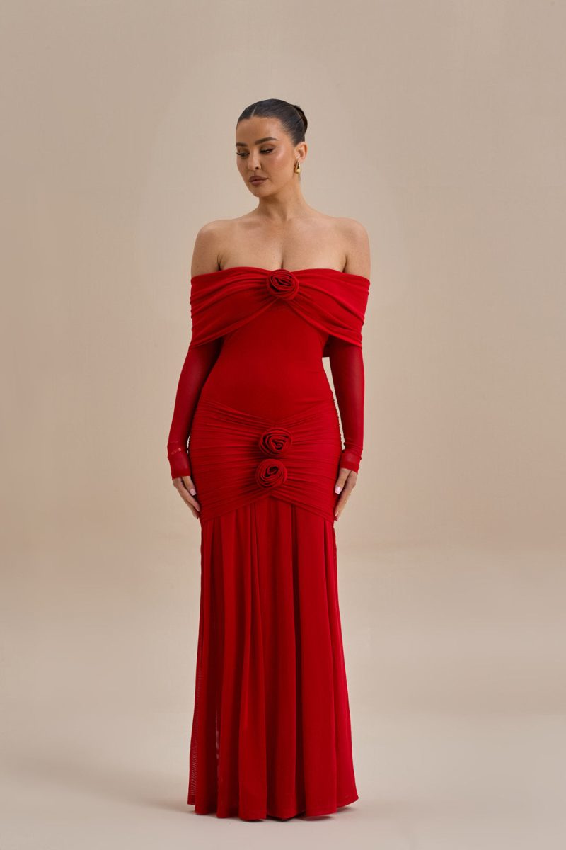 VIVIENNE BARDOT MAXI DRESS | RED - Image 11
