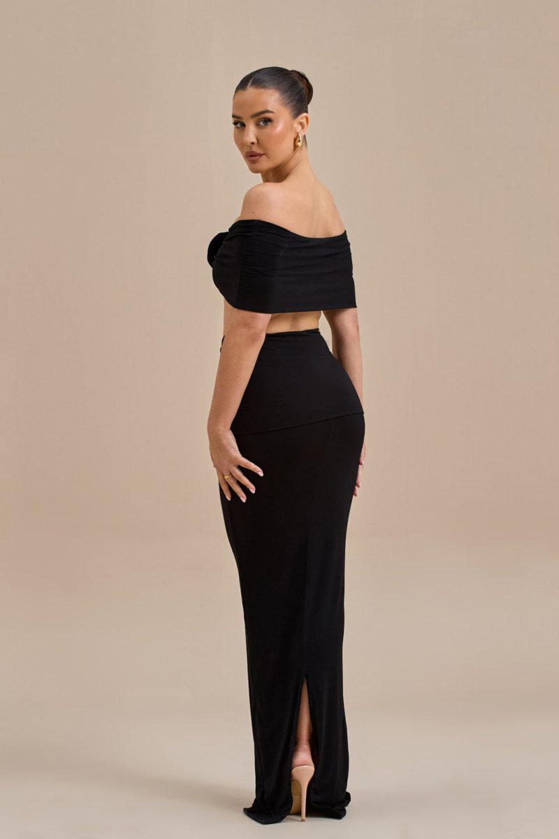 BELLE BARDOT CROP TOP | BLACK - Image 6