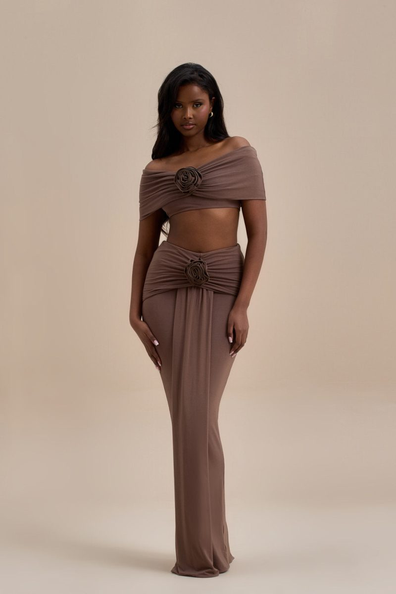 BELLE BARDOT CROP TOP | CHOC - Image 10