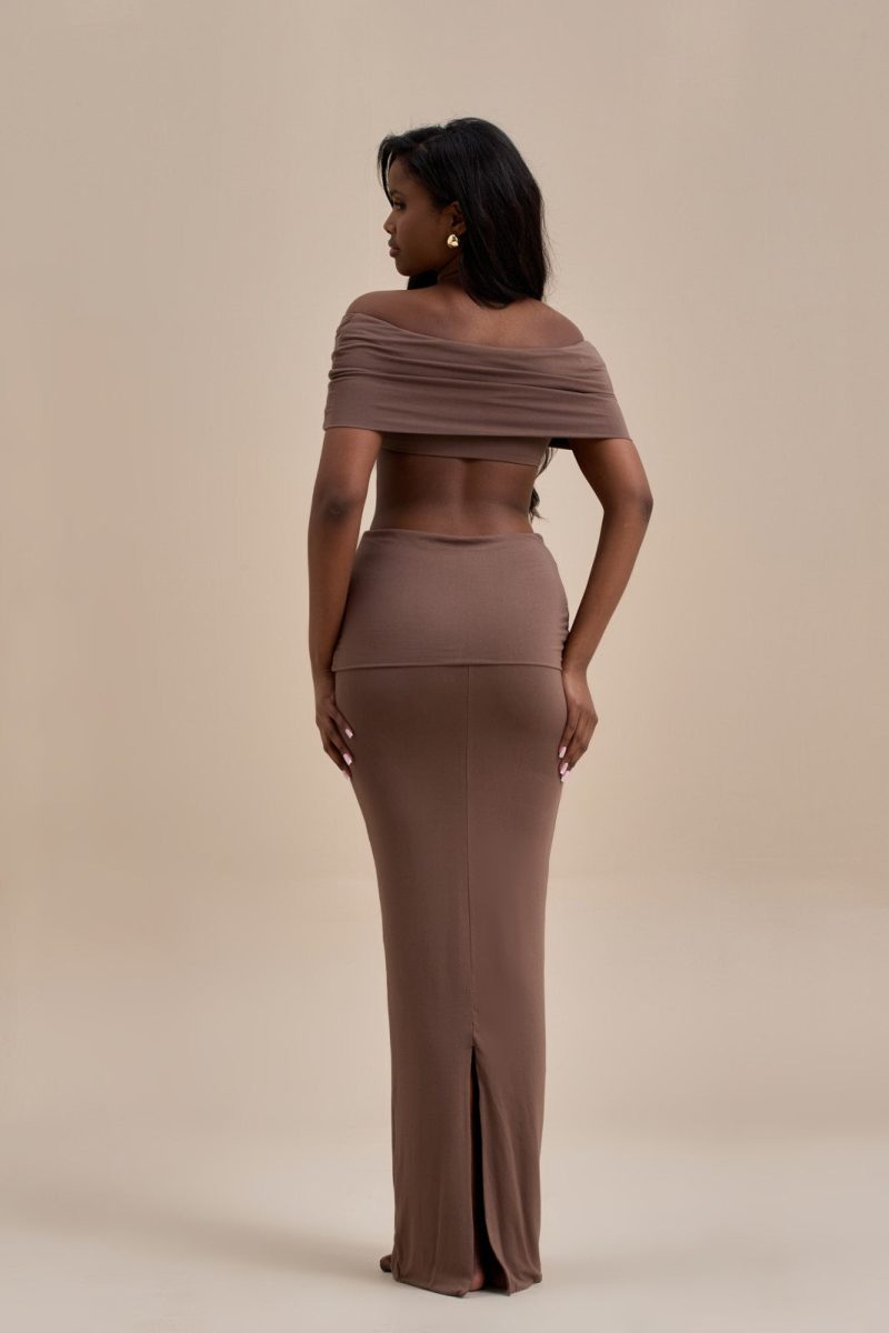 BELLE BARDOT CROP TOP | CHOC - Image 7
