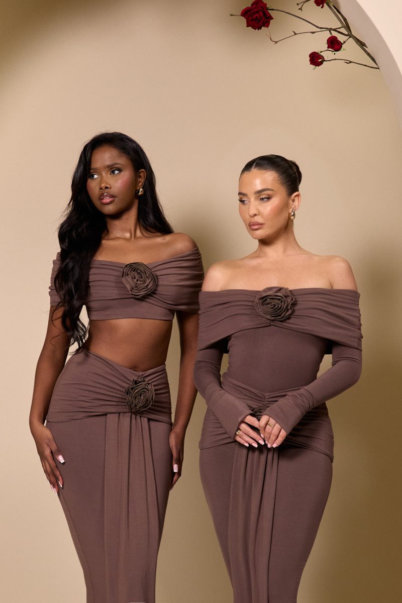BELLE BARDOT CROP TOP | CHOC - Image 5
