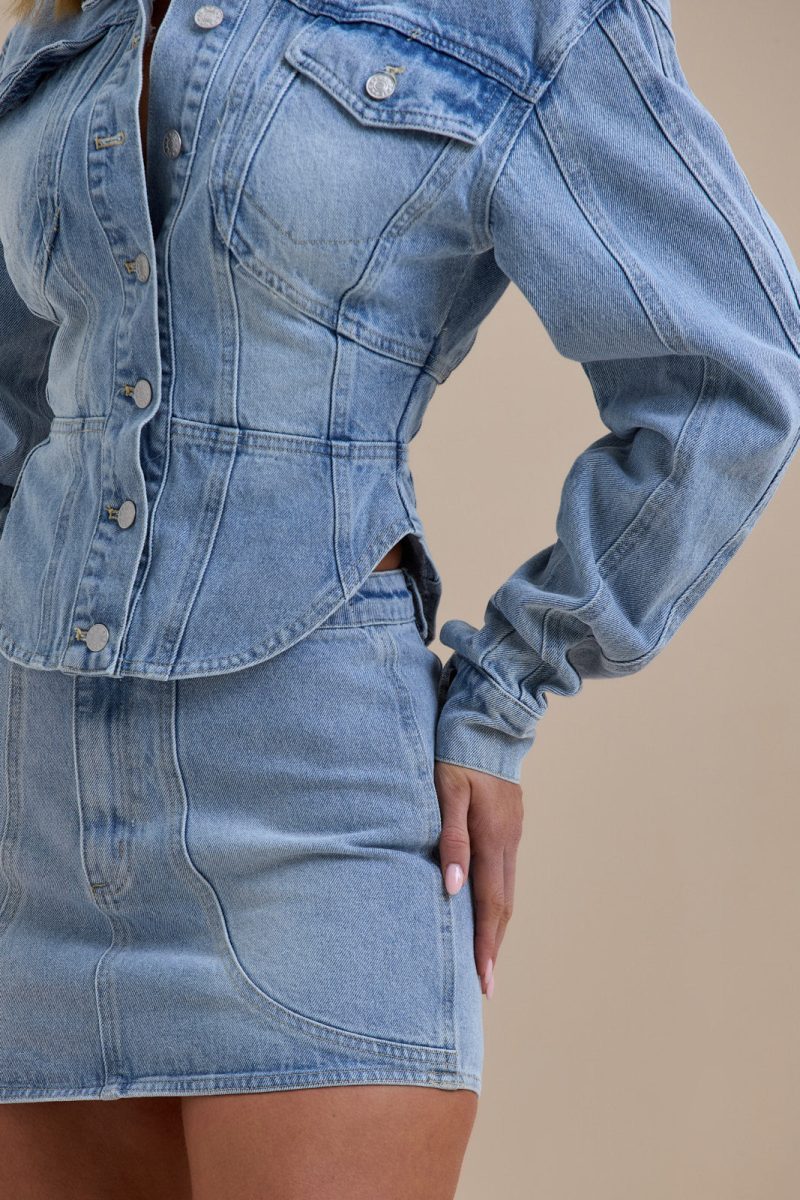 ALIX MINI SKIRT | MID WASH DENIM - Image 3