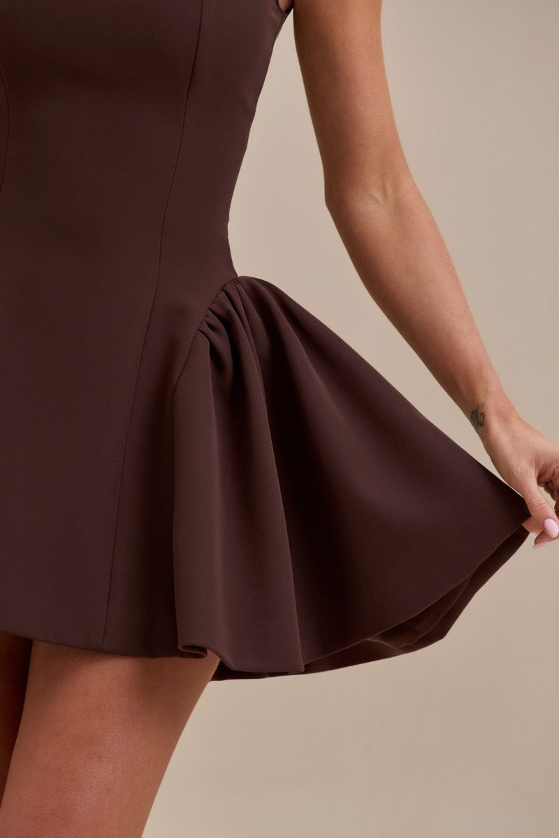 SABRINA MINI DRESS | CHOCOLATE - Image 8