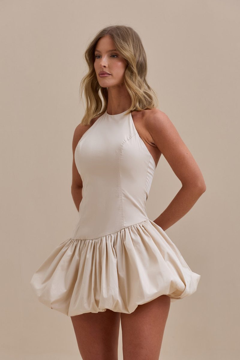 SUNDAY MINI DRESS | LIGHT BEIGE - Image 3